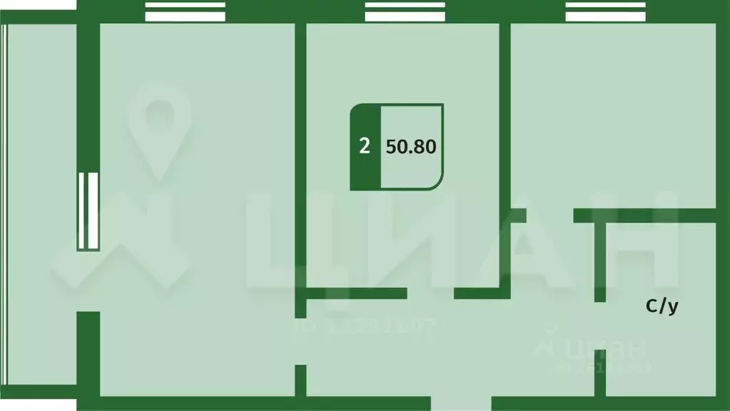 2-к кв. Псковская область, Псков Инженерная ул., 72 (52.8 м) - Фото 1