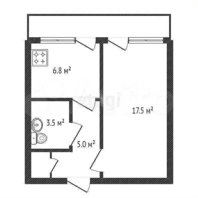 1-к. квартира, 40 м, 2/10 эт. - Фото 0