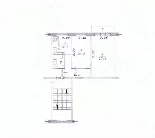 2-к кв. Новосибирская область, Новосибирск Новогодняя ул., 10 (42.3 м) - Фото 1