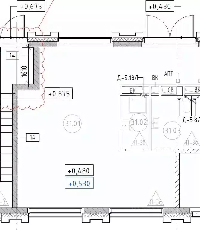 Торговая площадь в Москва Вейв жилой комплекс, 3 (51 м) - Фото 2