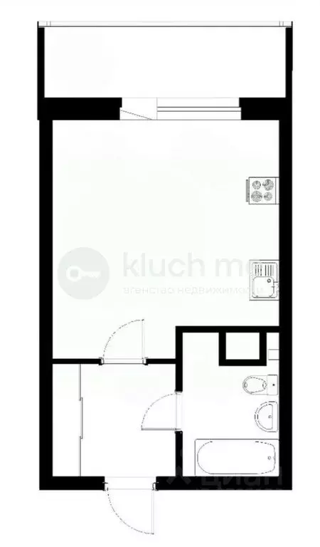 Квартира-студия: Казань, улица Родины, 26Е (32 м) - Фото 1