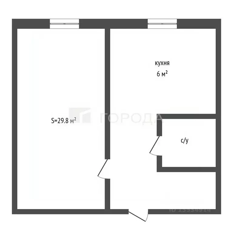 1-к кв. Алтайский край, Барнаул ул. Веры Кащеевой, 17/1 (29.8 м) - Фото 2