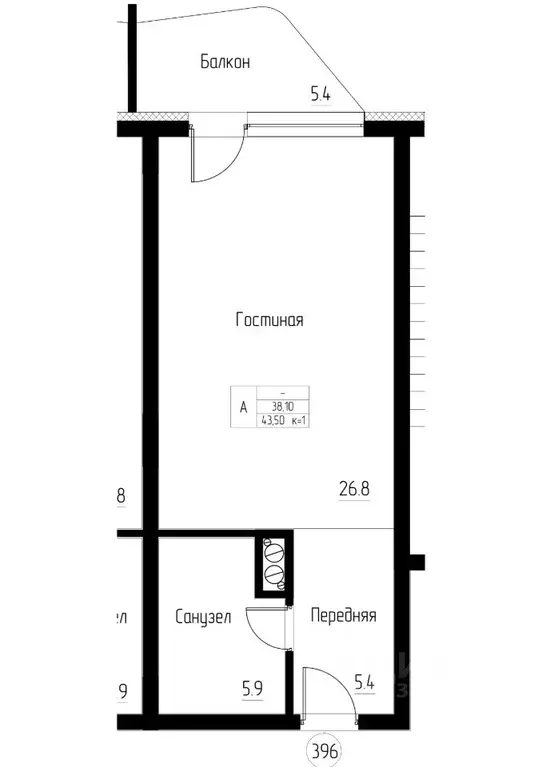 1-к кв. Калининградская область, Светлогорск ул. Верещагина, 8 (43.5 ... - Фото 0