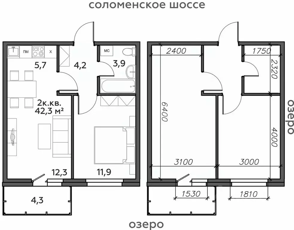 2-к кв. Карелия, Петрозаводск Район Северная промзона, Вороний Наволок ... - Фото 1