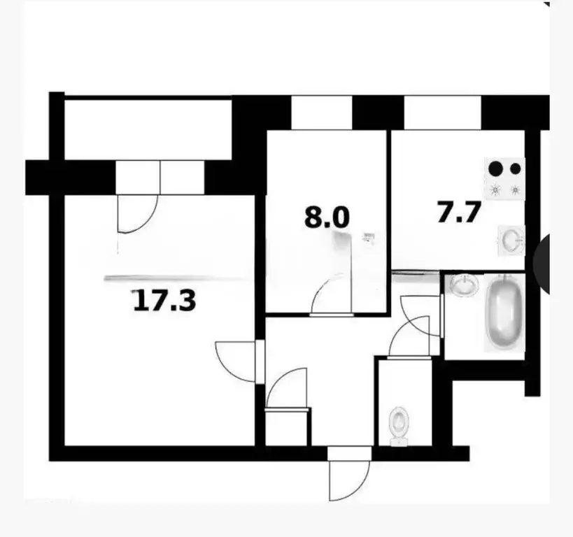 Продаётся 2-к квартира, 43.8 м - Фото 0