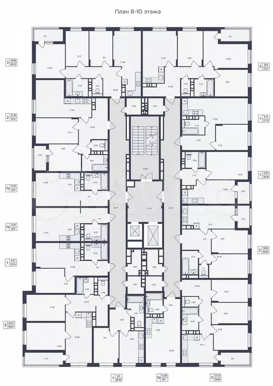 3-к. квартира, 68,2 м, 10/16 эт. - Фото 1