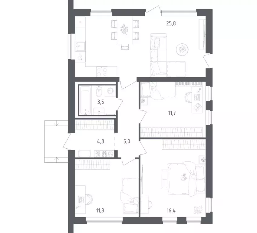Дом в Московская область, Пушкинский городской округ, с. Семеновское  ... - Фото 1