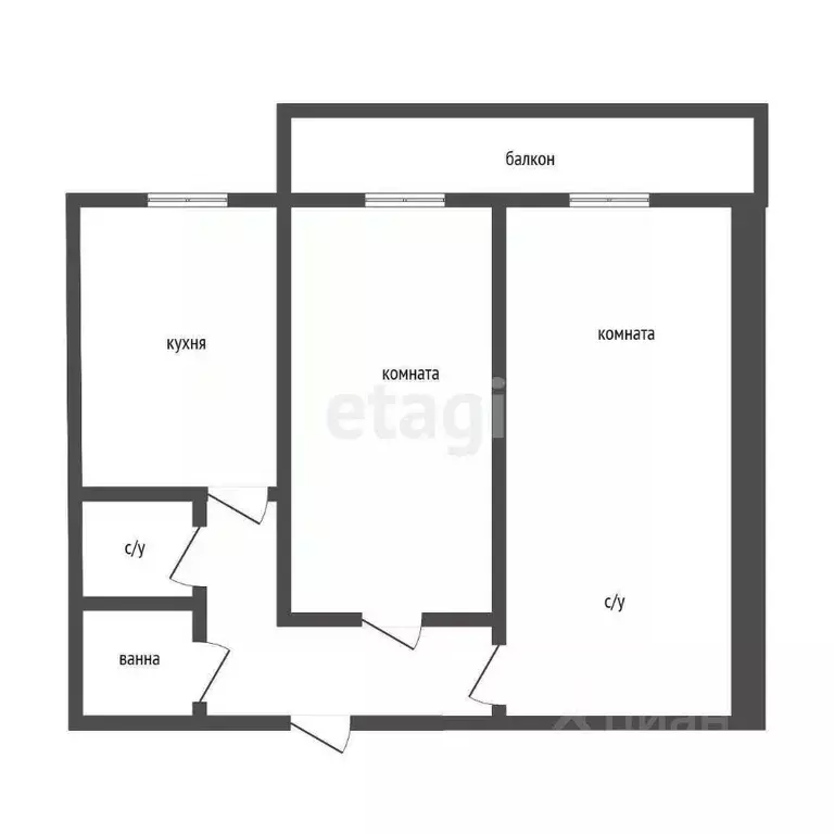 2-к кв. Курганская область, Курган ул. Войкова, 21 (43.9 м) - Фото 1