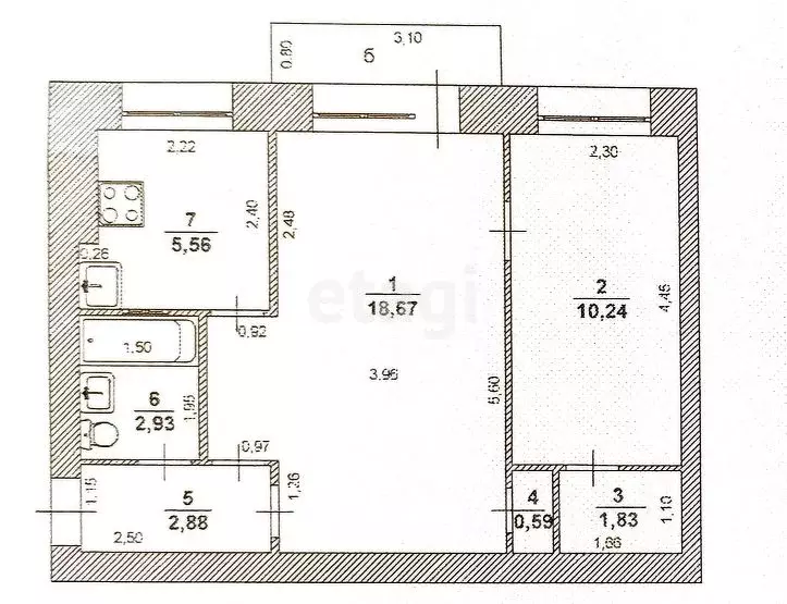 2-к кв. Ульяновская область, Ульяновск ул. Радищева, 173 (42.7 м) - Фото 2