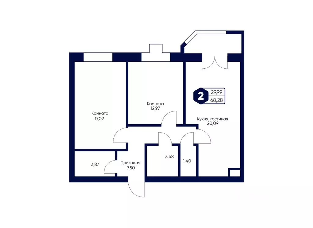 2-к кв. Московская область, Дмитровский муниципальный округ, с. ... - Фото 2