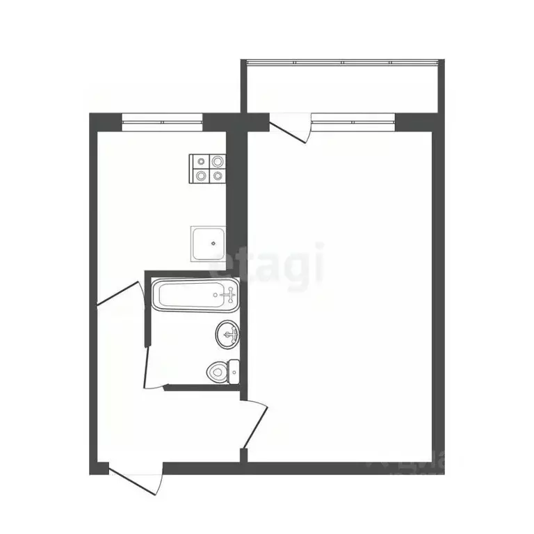 1-к кв. Камчатский край, Петропавловск-Камчатский просп. Победы, 4 ... - Фото 2