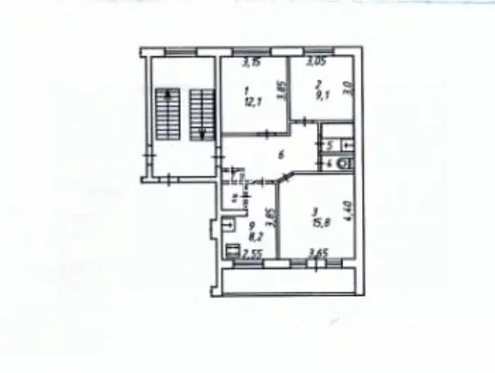 3-к кв. Калужская область, Калуга Московская ул., 313А (58.0 м) - Фото 2