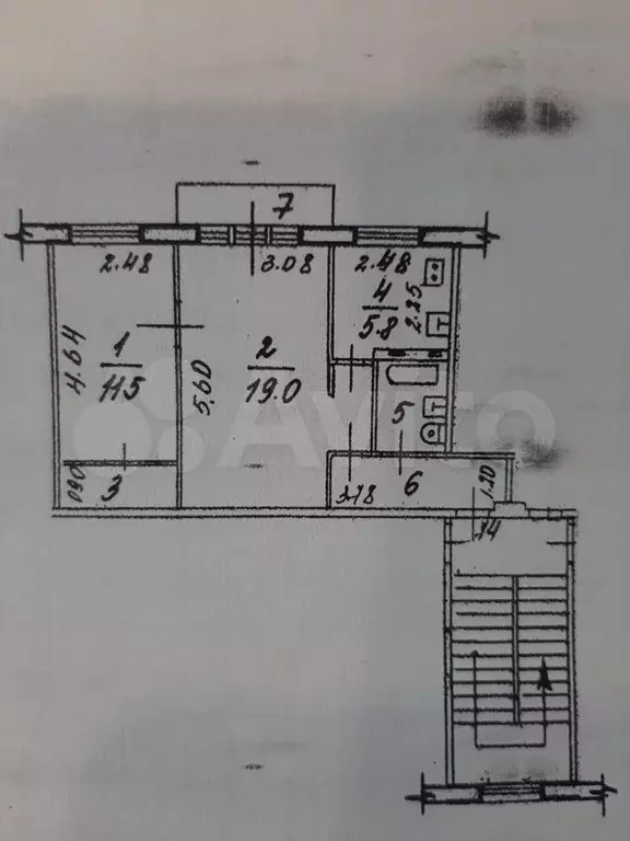 2-к. квартира, 46 м, 4/5 эт. - Фото 0