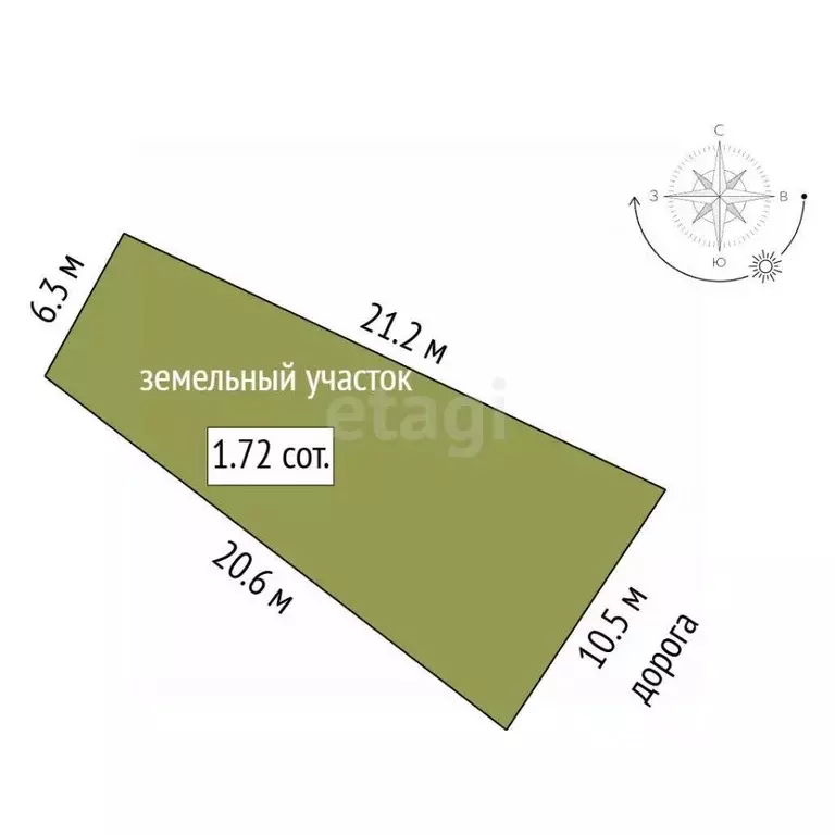 Участок в Москва д. Ерино, ул. Черемушки, 10 (1.72 сот.) - Фото 2