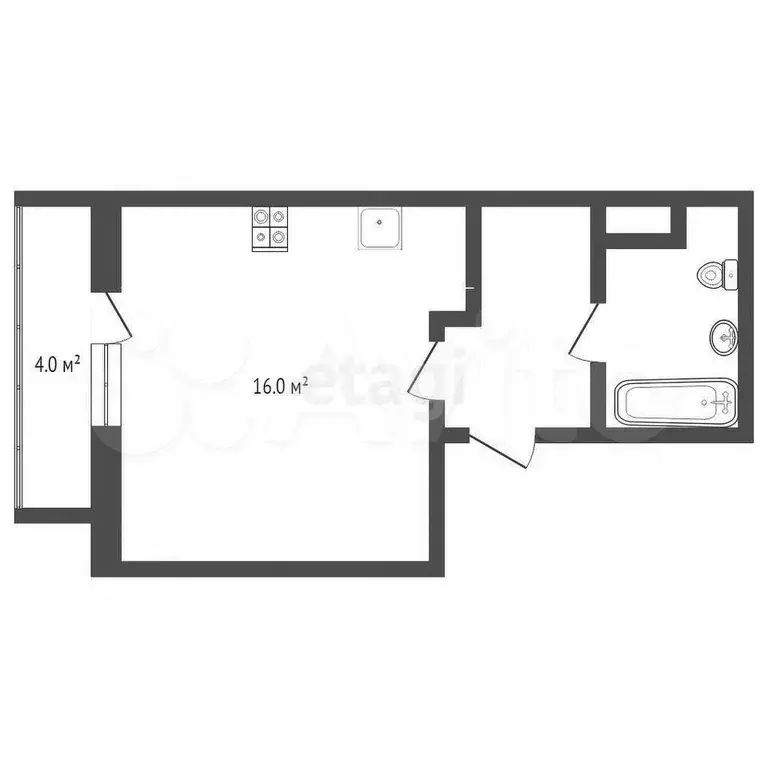 Квартира-студия, 26 м, 4/20 эт. - Фото 0