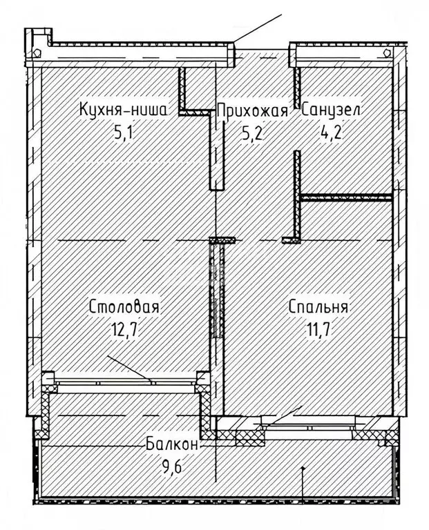 1-комнатная квартира: Екатеринбург, улица Шаумяна, 20 (48.5 м) - Фото 1