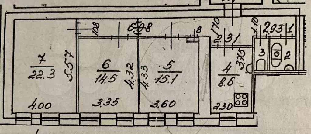3-к. квартира, 81,1 м, 5/6 эт. - Фото 0
