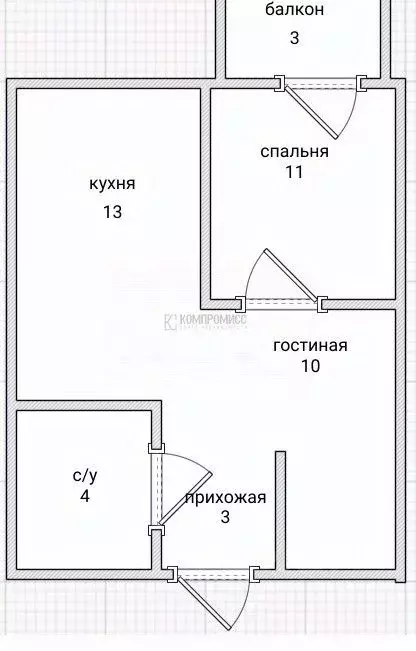 1-к кв. Краснодарский край, Краснодар ул. Имени Героя Георгия ... - Фото 1