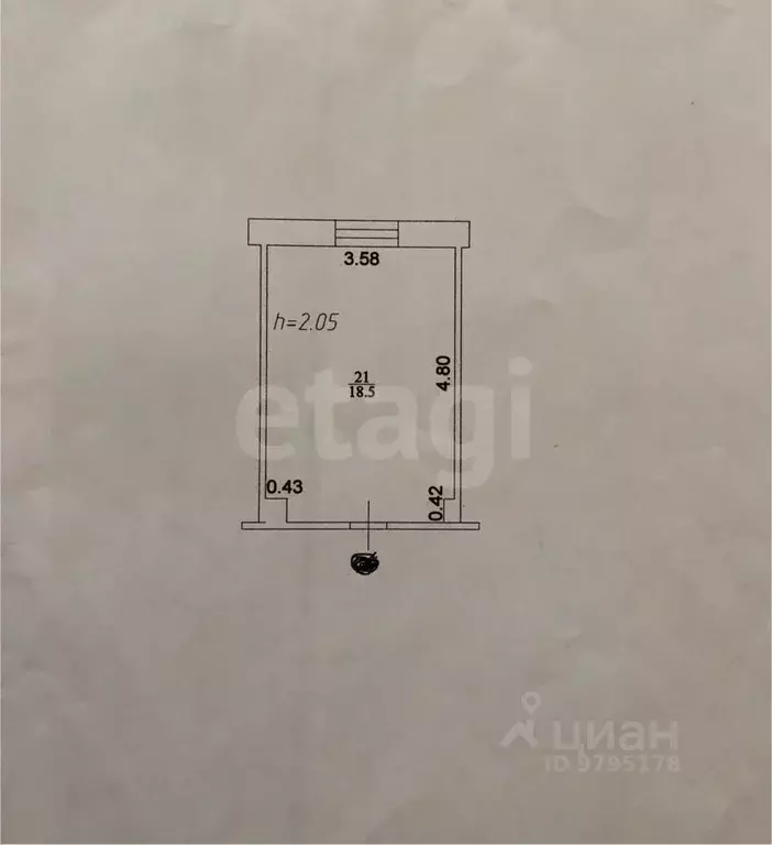 Студия Татарстан, Казань ул. Тунакова, 43 (18.5 м) - Фото 1