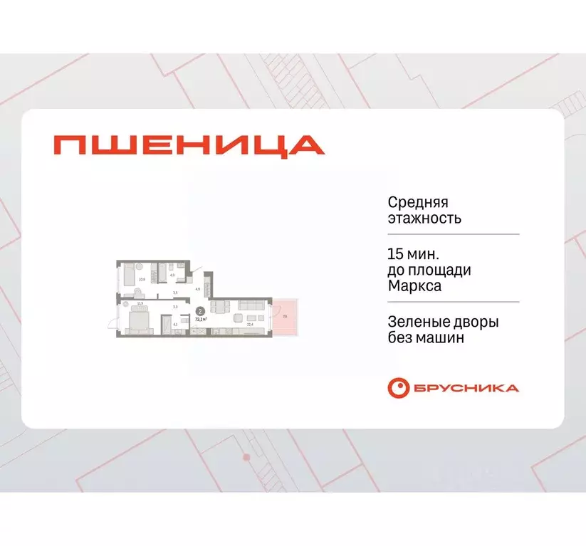 2-к кв. Новосибирская область, Новосибирский район, Краснообск рп, 3-й ... - Фото 1