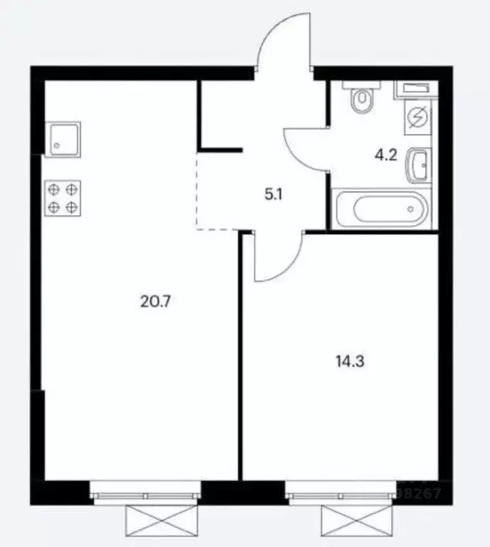 2-к кв. Москва ул. Михайлова, 30Ак4 (45.2 м) - Фото 1