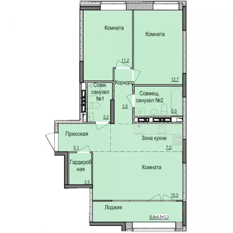 3-к кв. Удмуртия, Ижевск ул. Васнецова, 4 (67.0 м) - Фото 2