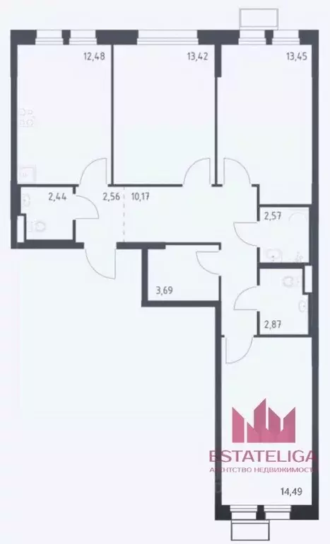 3-к кв. Московская область, Химки Клязьма-Старбеево мкр, Ивакино кв-л, ... - Фото 2