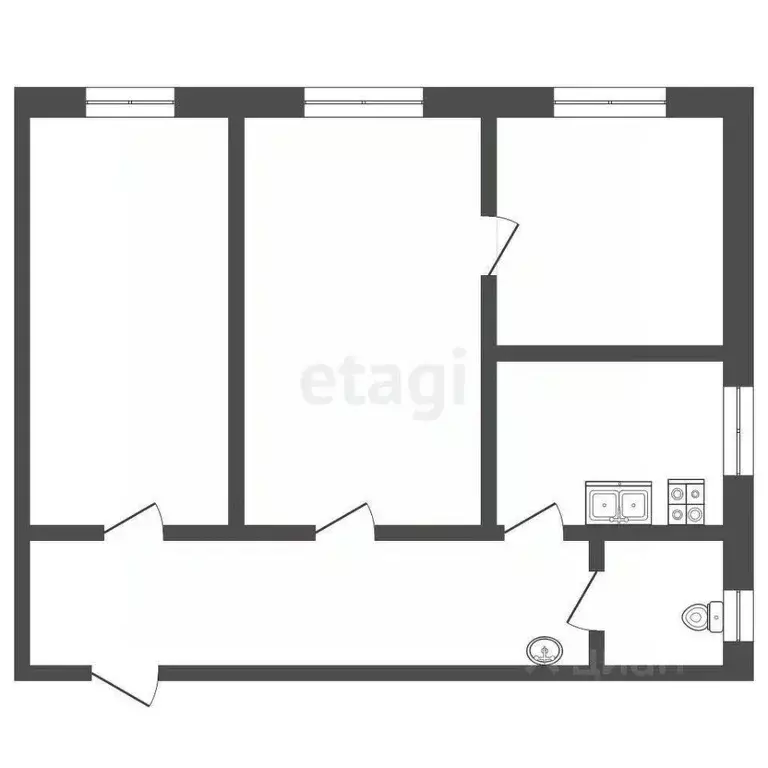 3-к кв. Вологодская область, Харовск Спортивная ул., 7 (50.0 м) - Фото 2