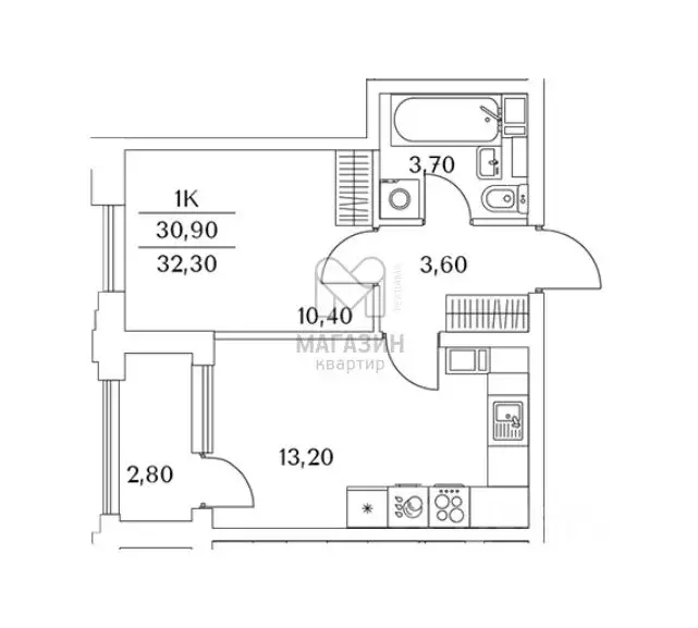 1-к кв. Санкт-Петербург Планерная ул., 99 (30.9 м) - Фото 2