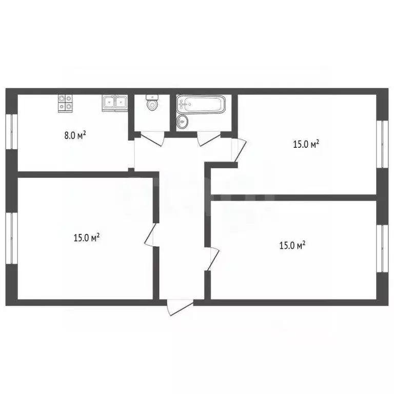3-к кв. Московская область, Красногорск Волоколамское ш., 5 (60.3 м) - Фото 2