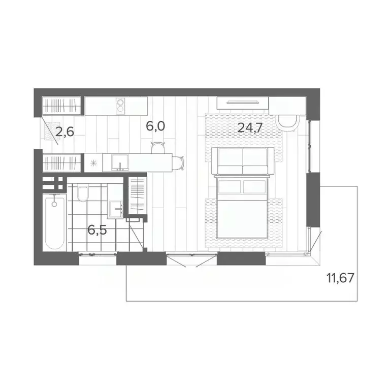 Студия Алтайский край, Барнаул тракт Змеиногорский, 35Б (51.47 м) - Фото 0