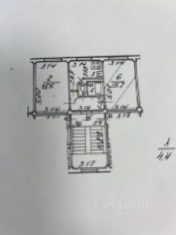 Квартира, 2 комнаты, 45.5 м - Фото 1