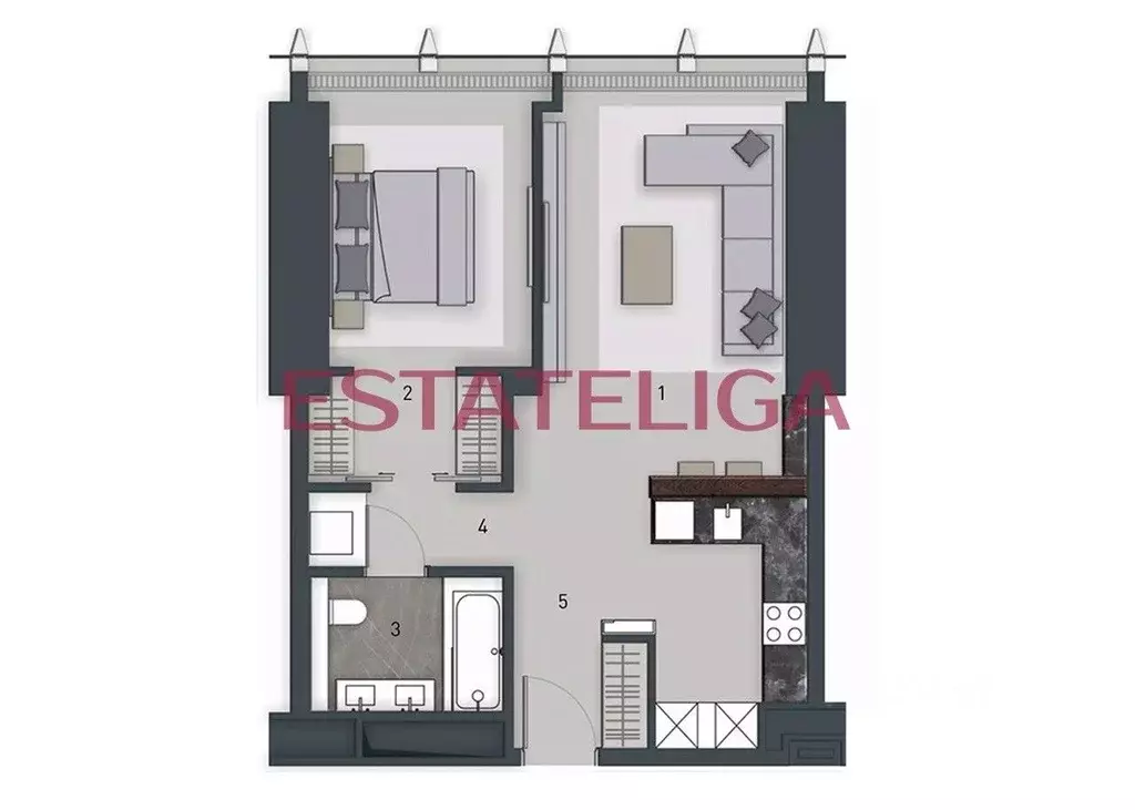 Офис в Москва 1-й Красногвардейский проезд, 22с2 (65 м) - Фото 2