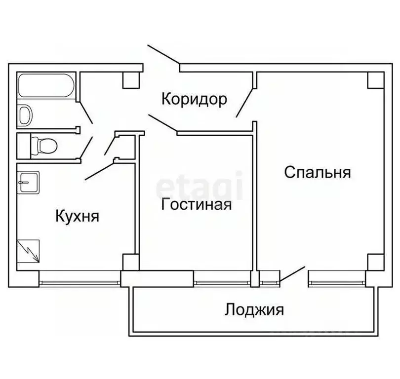 2-к кв. Татарстан, Казань ул. Восход, 18 (58.8 м) - Фото 1