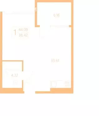 1-комнатная квартира: Судак, Набережная улица, 75 (44 м) - Фото 1