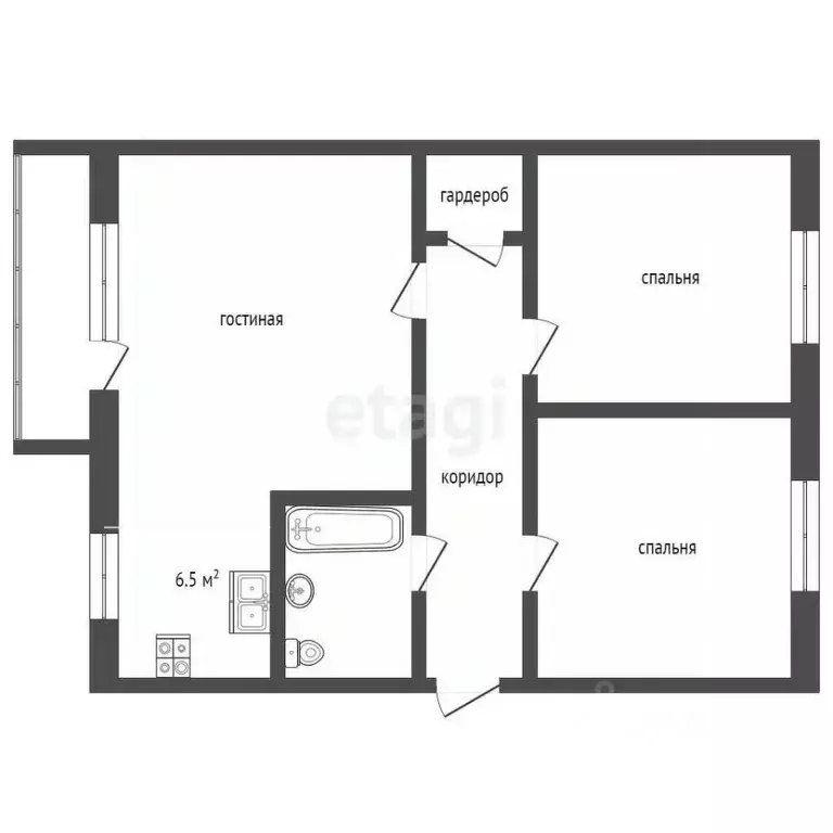 3-к кв. Владимирская область, Муром Советская ул., 51 (55.8 м) - Фото 1