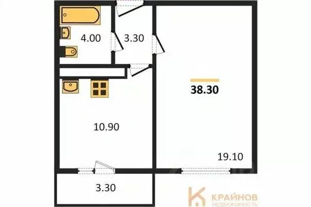1-к кв. Воронежская область, Воронеж ул. Шидловского, 26 (38.3 м) - Фото 0