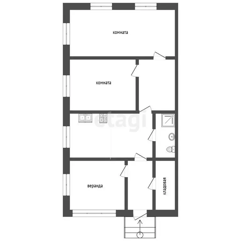 Дом в Тобольск, улица Горького (45.8 м) - Фото 2