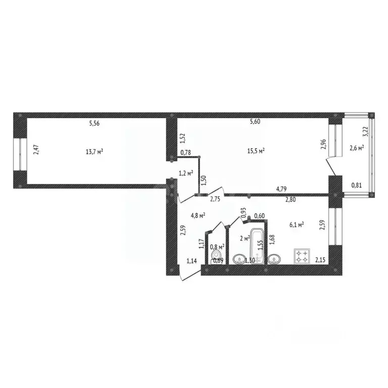 2-к кв. Башкортостан, Уфа ул. Правды, 31/2 (44.1 м) - Фото 1