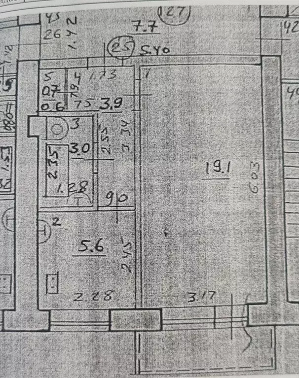 1-к. квартира, 32,3 м, 6/9 эт. - Фото 0