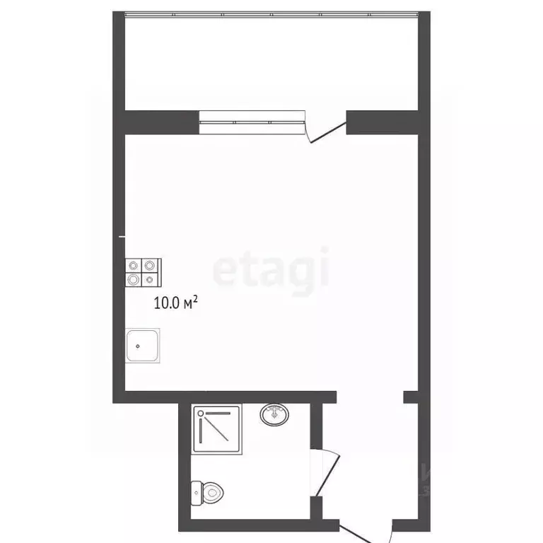 Студия Тюменская область, Тюмень Ставропольская ул., 1в (13.3 м) - Фото 2