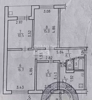 4-к. квартира, 69,3 м, 7/9 эт. - Фото 0