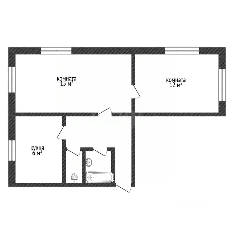 2-к кв. Ленинградская область, Киришский район, Кусинское с/пос, д. ... - Фото 2