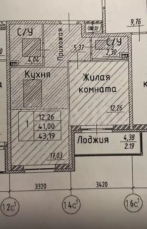 1-к. квартира, 41 м, 3/12 эт. - Фото 0