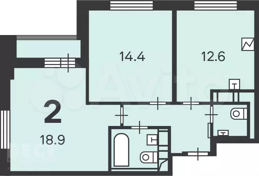 Аукцион: 2-к. квартира, 56,7 м, 17/17 эт. - Фото 0