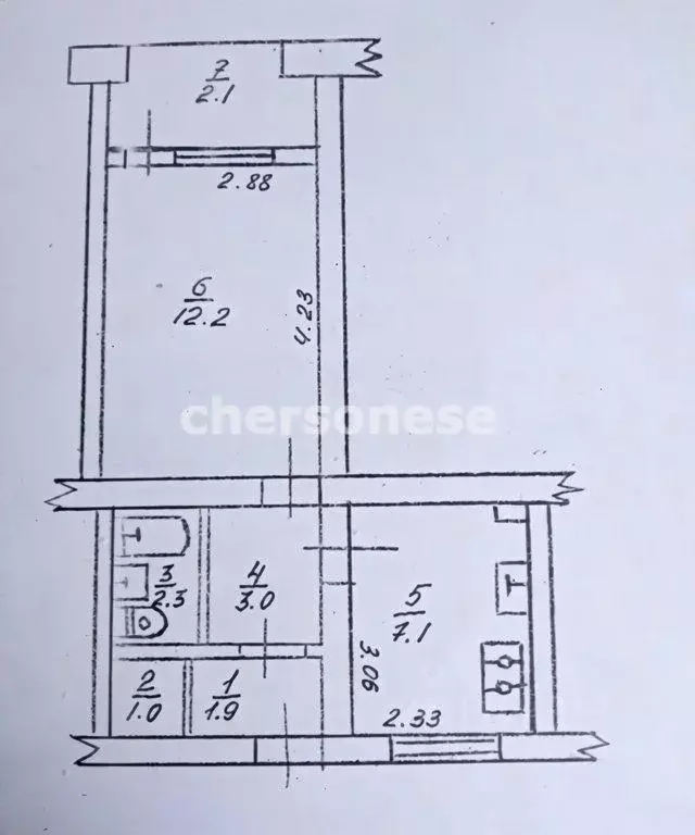 1-к кв. Севастополь ул. Лизы Чайкиной, 99К2 (29.0 м) - Фото 1