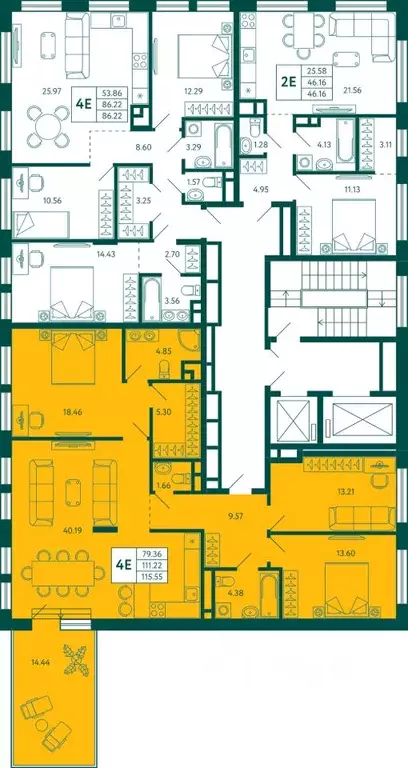 3-к кв. Башкортостан, Уфа Зеленая Роща жилрайон, Терле Парк жилой ... - Фото 2