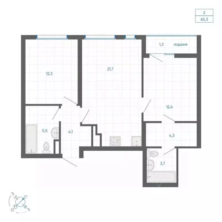 2-к кв. Свердловская область, Екатеринбург ул. Вильгельма де Геннина, ... - Фото 1