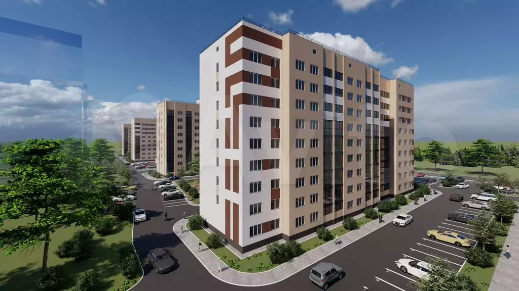 2-к. квартира, 70,4 м, 1/9 эт. - Фото 1
