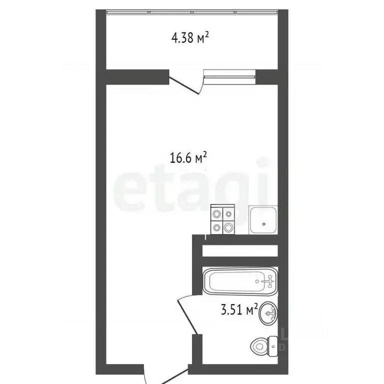 Студия Тюменская область, Тюменский муниципальный округ, д. Патрушева ... - Фото 2
